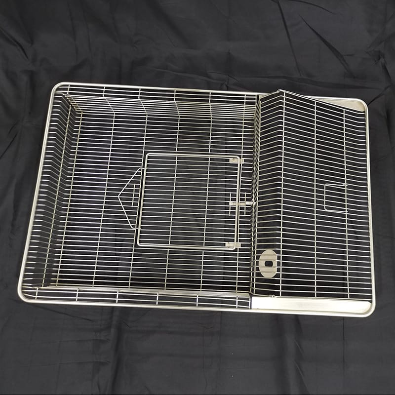 304 Stainless Steel Laboratory Rodent Breeding Cage for Mice, Rats and Hamsters with Easy-Clean Design